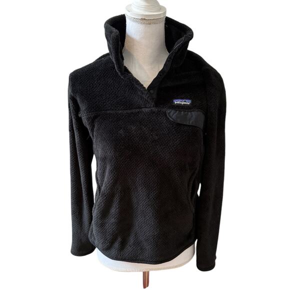 Patagonia Re-Tool Snap T Pullover Fleece Sweater Black S - Picture 1 of 6